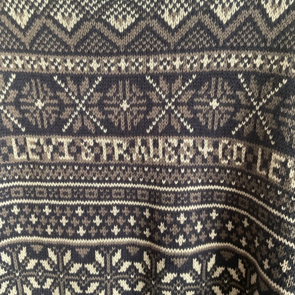 Levi's Blue Crewneck Sweater with Nordic Pattern - Picture 4 of 10